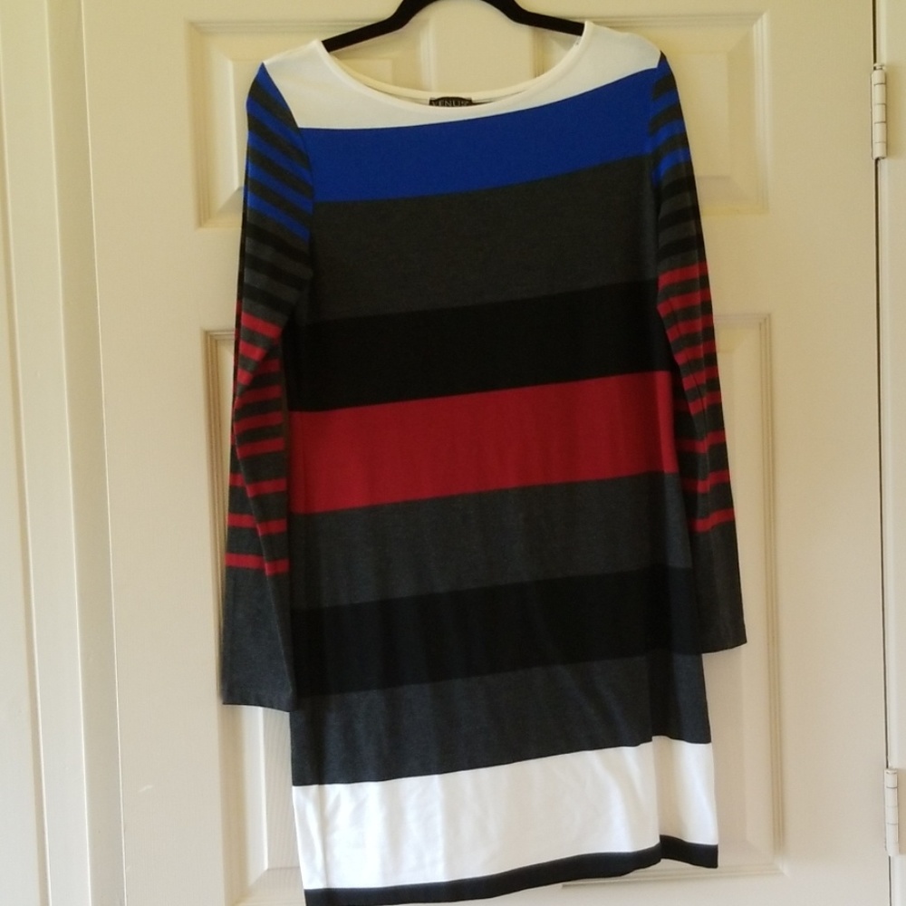 Striped body con dress